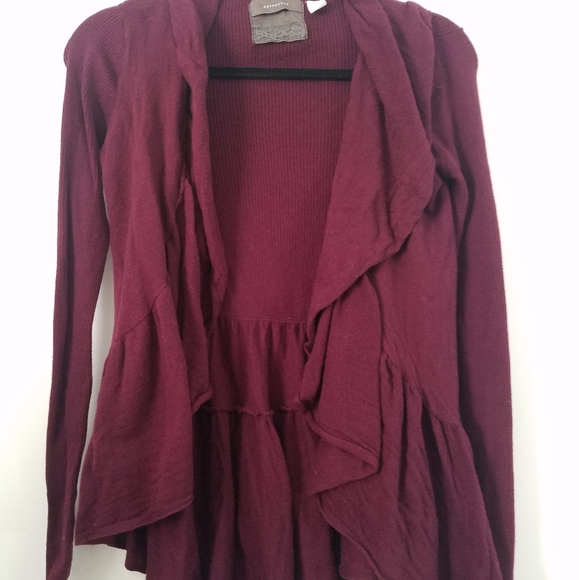 Anthropologie Sweaters - Anthropologie Guinevere Hiking Ruffles Cardigan
